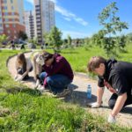 Участие в городском субботнике актива ОО "БРСМ" колледжа